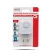USB hálózati adapter fehér 2 USB 55045-2WH