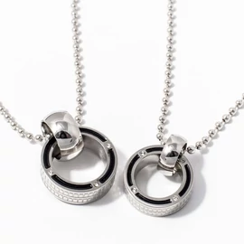 Páros nyaklánc - gyűrű medál kövekkel 