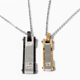 Páros nyaklánc - medál négy kővel 