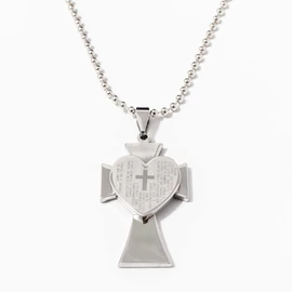 Kelta kereszt szívvel nyakláncon 