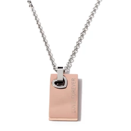 Tábla medál Örök szerelem felirattal - rózsaarany bevonattal 