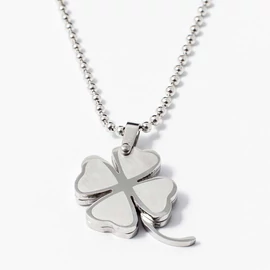 Acél dupla lóhere medál nyaklánccal 