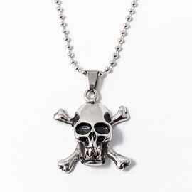 Acél halálfej medál nyaklánccal 