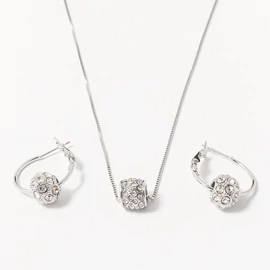 Shamballa ékszer szett fehér  Shamballa ékszer szett fehér