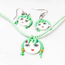 Gyerek ékszer szett kislányos - zöld 