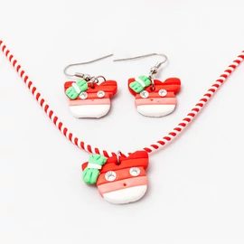 Gyerek ékszer szett figurás - piros 
