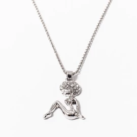 Ezüst bevonatos bikinis lány medálos nyaklánc 