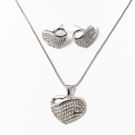 Ezüst bevonatos szivecskés ékszer szett 