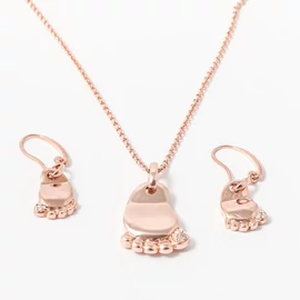 Rózsaarany bevonatos tappancsos ékszer szett 