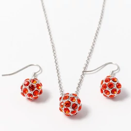 Fém shamballa ékszer szett narancs 