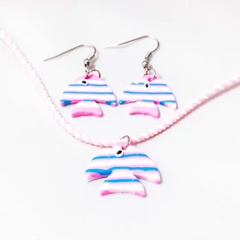 Gyerek ékszer szett halacskás - rózsaszín 