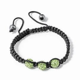 Shamballa karkötő 3 kristály zöld 