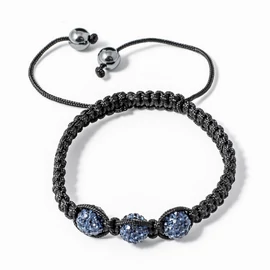 Shamballa karkötő 3 kristály sötétkék 