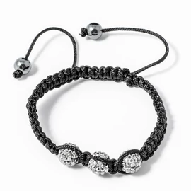 Shamballa karkötő 3 kristály antrazit 