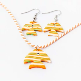 Gyerek ékszer szett halacskás - narancs 
