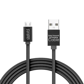 Micro USB kábel 1m fekete 55442M-BK