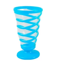 Spirál mintás fagyis pohár kék E13450