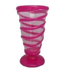 Spirál mintás fagyis pohár pink E13450