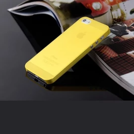 Iphone 5-5S-5G műanyag tok - sárga 