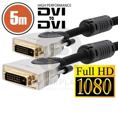Professzionális Dual-link DVI kábel 5m 20395