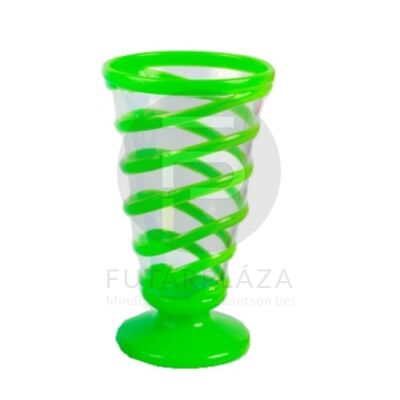 Spirál mintás fagyis pohár zöld E13450