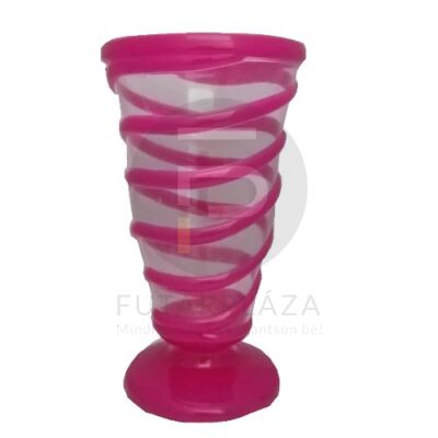 Spirál mintás fagyis pohár pink E13450