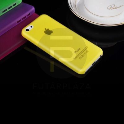 Iphone 5C matt műanyag tok - sárga 