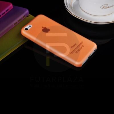 Iphone 5C matt műanyag tok - narancssárga 